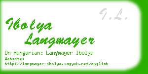 ibolya langmayer business card